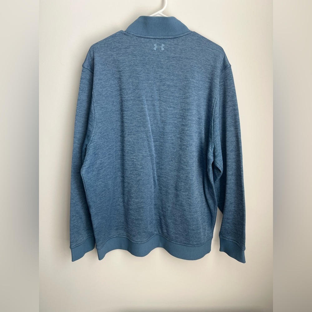 Under Armour Men's 1/4 Zip Sweater Light Blue XXL - Picture 3 of 6